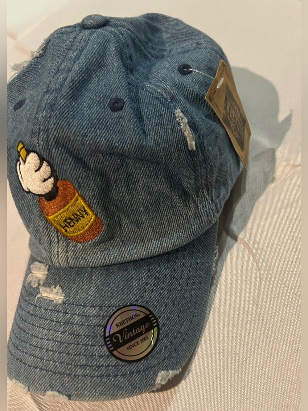 KBETHOS VINTAGE DENIM HENNY HAT - BRAND NEW